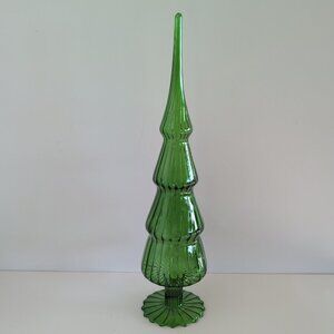 NEW Green Retro/Vintage Style Glass Christmas Tree Decor Evergreen Winter Decor